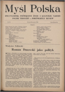 Myśl Polska : dwutygodnik poświęcony życiu i kulturze narodu 1942 nr 18