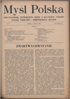 Myśl Polska : dwutygodnik poświęcony życiu i kulturze narodu 1942 nr 21