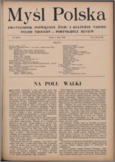 Myśl Polska : dwutygodnik poświęcony życiu i kulturze narodu 1942 nr 22-23