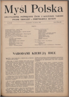 Myśl Polska : dwutygodnik poświęcony życiu i kulturze narodu 1942 nr 25-26