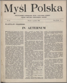 Myśl Polska : dwutygodnik poświęcony życiu i kulturze narodu 1942 nr 37