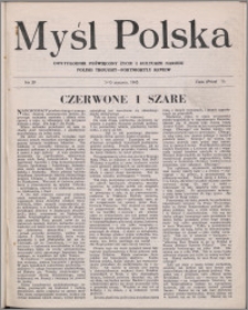 Myśl Polska : dwutygodnik poświęcony życiu i kulturze narodu 1943 nr 39