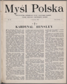 Myśl Polska : dwutygodnik poświęcony życiu i kulturze narodu 1943 nr 43