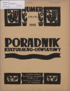 Poradnik Kulturalno-Oświatowy : wydawnictwo Światowego Komitetu YMCA, Sekcja Polska w W. Brytanii 1955, R. 15 nr 175-176