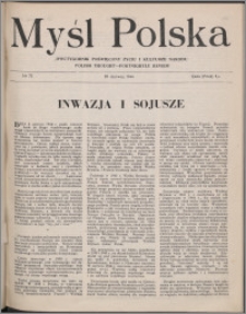 Myśl Polska : dwutygodnik poświęcony życiu i kulturze narodu 1944 nr 72