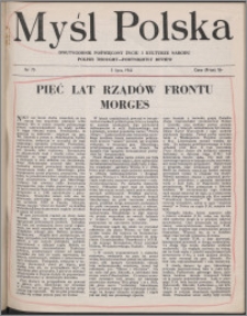 Myśl Polska : dwutygodnik poświęcony życiu i kulturze narodu 1944 nr 73