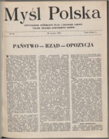 Myśl Polska : dwutygodnik poświęcony życiu i kulturze narodu 1945 nr 84