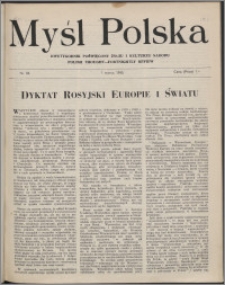 Myśl Polska : dwutygodnik poświęcony życiu i kulturze narodu 1945 nr 86