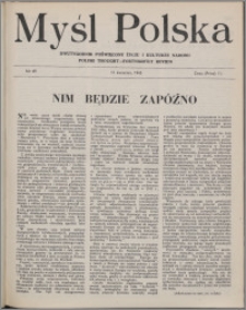 Myśl Polska : dwutygodnik poświęcony życiu i kulturze narodu 1945 nr 89