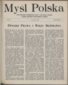 Myśl Polska : dwutygodnik poświęcony życiu i kulturze narodu 1945 nr 92