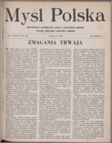 Myśl Polska : miesięcznik poświęcony życiu i kulturze narodu 1947, R. 7 nr 10 (115)