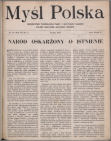 Myśl Polska : miesięcznik poświęcony życiu i kulturze narodu 1948, R. 8 nr 1 (118)