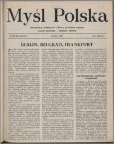 Myśl Polska : miesięcznik poświęcony życiu i kulturze narodu 1948, R. 8 nr 8 (125)