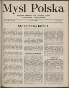 Myśl Polska : miesięcznik poświęcony życiu i kulturze narodu 1948, R. 8 nr 9 (126)