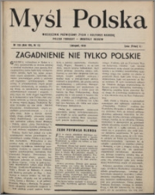 Myśl Polska : miesięcznik poświęcony życiu i kulturze narodu 1948, R. 8 nr 11 (128)