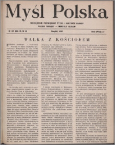 Myśl Polska : miesięcznik poświęcony życiu i kulturze narodu 1949, R. 9 nr 8 (137)