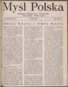Myśl Polska : miesięcznik poświęcony życiu i kulturze narodu 1949, R. 9 nr 9 (138)