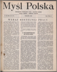 Myśl Polska : miesięcznik poświęcony życiu i kulturze narodu 1949, R. 9 nr 10 (139)