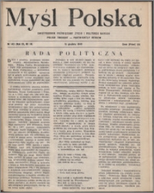 Myśl Polska : dwutygodnik poświęcony życiu i kulturze narodu 1949, R. 9 nr 14 (143)