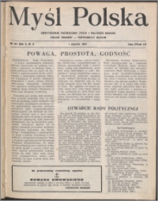 Myśl Polska : dwutygodnik poświęcony życiu i kulturze narodu 1950, R. 10 nr 1 (144)
