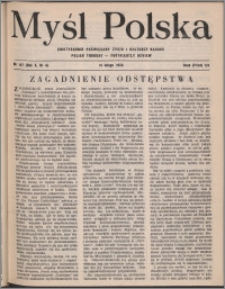 Myśl Polska : dwutygodnik poświęcony życiu i kulturze narodu 1950, R. 10 nr 4 (147)