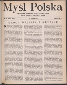 Myśl Polska : dwutygodnik poświęcony życiu i kulturze narodu 1950, R. 10 nr 17 (160)