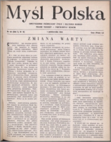 Myśl Polska : dwutygodnik poświęcony życiu i kulturze narodu 1950, R. 10 nr 18 (161)