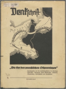 Denkschrift "Die Not der preußischen Ostprovinzen"