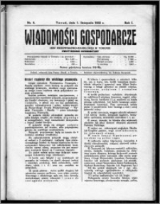 Wiadomości Gospodarcze Izby Przemysłowo-Handlowej w Toruniu 1922, R. 1, nr 9