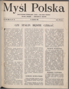 Myśl Polska : dwutygodnik poświęcony życiu i kulturze narodu 1951, R. 11 nr 2 (168)