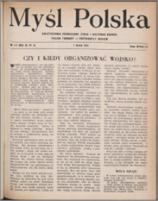 Myśl Polska : dwutygodnik poświęcony życiu i kulturze narodu 1951, R. 11 nr 5 (171)