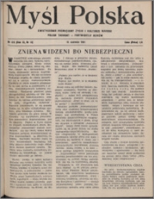 Myśl Polska : dwutygodnik poświęcony życiu i kulturze narodu 1951, R. 11 nr 12 (178)