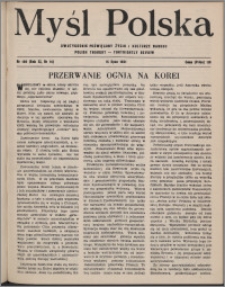 Myśl Polska : dwutygodnik poświęcony życiu i kulturze narodu 1951, R. 11 nr 14 (180)