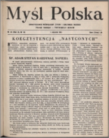 Myśl Polska : dwutygodnik poświęcony życiu i kulturze narodu 1951, R. 11 nr 15 (181)