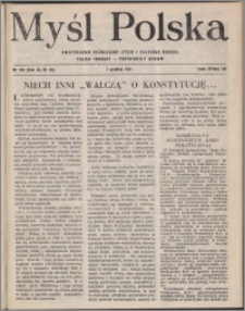Myśl Polska : dwutygodnik poświęcony życiu i kulturze narodu 1951, R. 11 nr 23 (189)