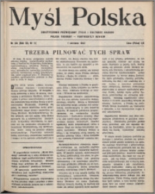 Myśl Polska : dwutygodnik poświęcony życiu i kulturze narodu 1952, R. 12 nr 11 (201)