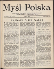 Myśl Polska : dwutygodnik poświęcony życiu i kulturze narodu 1952, R. 12 nr 13 (203)