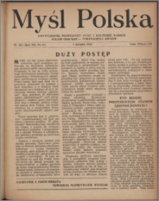 Myśl Polska : dwutygodnik poświęcony życiu i kulturze narodu 1952, R. 12 nr 15 (205)