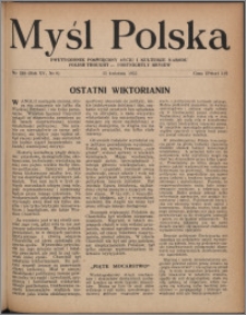 Myśl Polska : dwutygodnik poświęcony życiu i kulturze narodu 1955, R. 15 nr 8 (268)