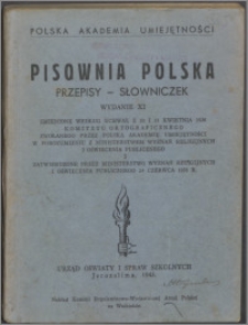 Pisownia polska : przepisy, słowniczek
