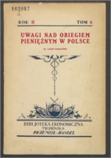 Uwagi nad obiegiem pieniężnym w Polsce w latach 1924-1926