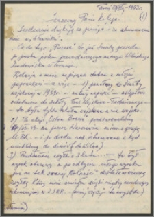 List do Jana Malinowskiego zawierający życiorys Stanisławy Chodyko