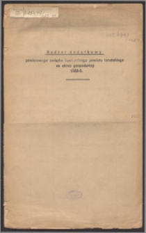 Budżet Dodatkowy Powiatowego Związku Komunalnego Powiatu Toruńskiego za Okres Gospodarczy 1928-1929