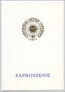 [Zaproszenie. Incipit] Rektor Uniwersytetu Mikołaja Kopernika w Toruniu uprzejmie zapraszają na inaugurację pracy Superkomputera Convex C 120 ... 3 października 1991 roku