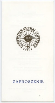 [Zaproszenie. Incipit] Rektor i Senat Uniwersytetu Mikołaja Kopernika w Toruniu mają zaszczyt prosić o przybycie na uroczystość nadania tytułu Doktora Honoris Causa Panu Profesorowi Doktorowi Giovanniemu Spadoliniemu ... 18 czerwca 1993 roku