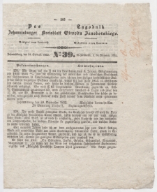 Johannisburger Kreisblatt = Tygodnik Obwodu Jansborskiego 1852 no. 39