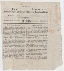 Johannisburger Kreisblatt = Tygodnik Obwodu Jansborskiego 1852 no. 40