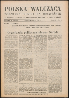 Polska Walcząca - Żołnierz Polski na Obczyźnie 1940.02.25, R. 2 nr 3