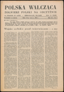 Polska Walcząca - Żołnierz Polski na Obczyźnie 1940.03.10, R. 2 nr 5