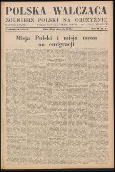 Polska Walcząca - Żołnierz Polski na Obczyźnie 1940.08.31, R. 2 nr 25